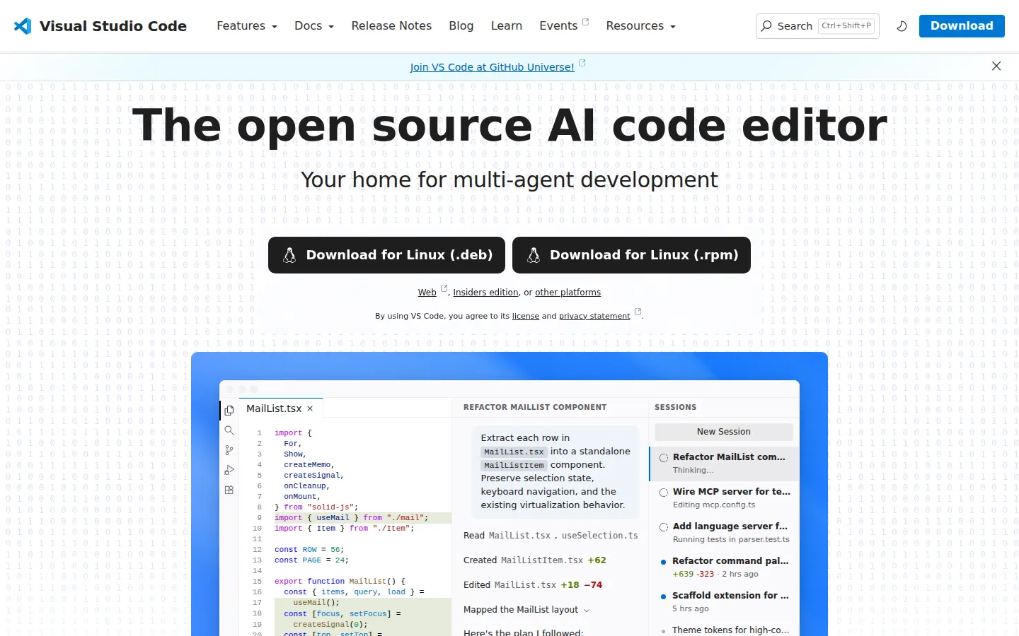 Visual Studio Code官方页面或官网提供的产品图