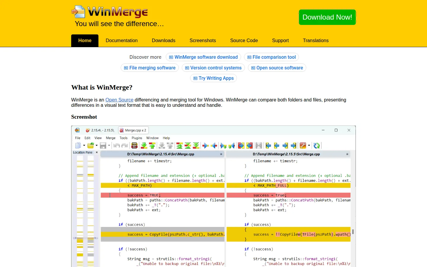 WinMerge官方页面或官网提供的产品图