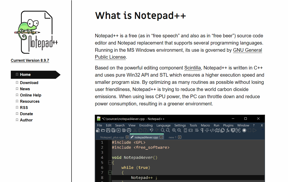 Notepad++ 截图