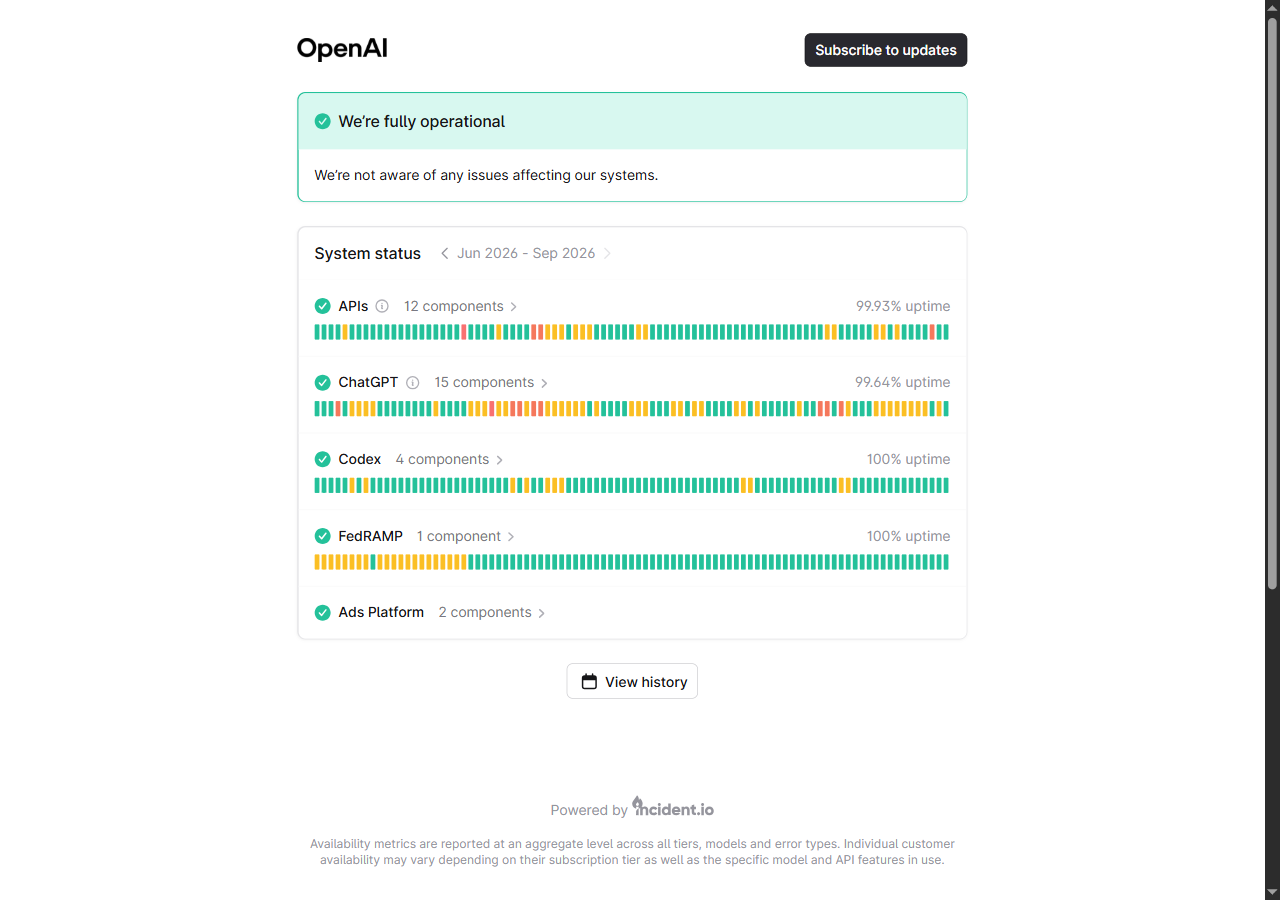 OpenAI 官方帮助页截图